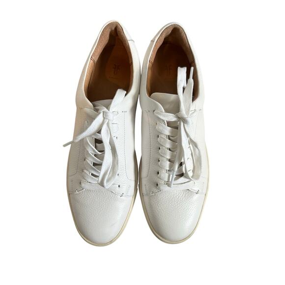 Frye Shoes - Frye Gia White Leather Sneakers W’s Size 9